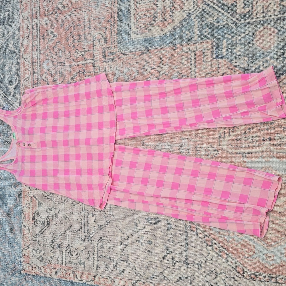 Honeydew Pink Plaid Pajama Set